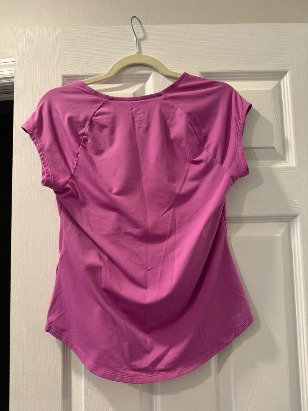 Nike Pink V-Neck Short Sleeve Dri-FIT Tee